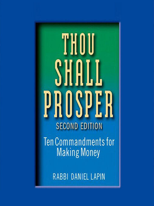 Title details for Thou Shall Prosper by Daniel Lapin - Available